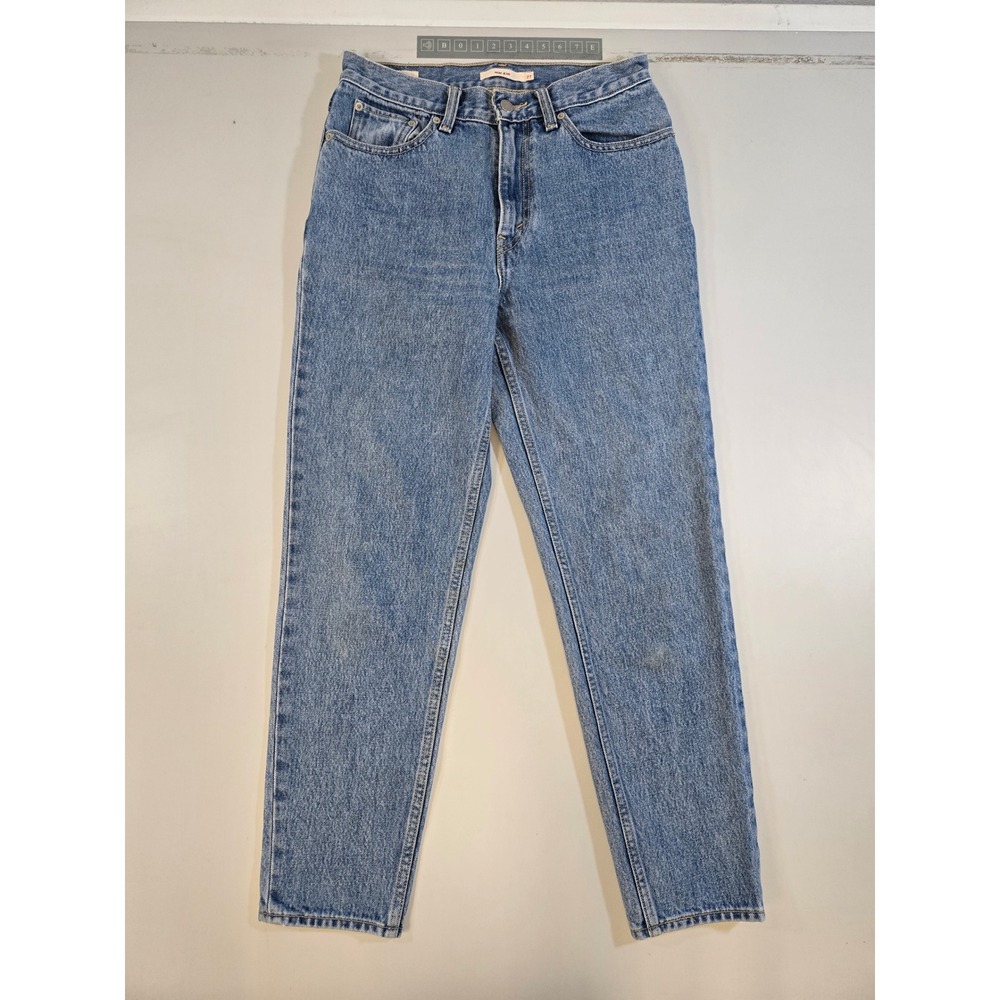 Levis Premium Mom Jeans 27 High‎ Rise Tapered Light Wash Blue Denim  Big E